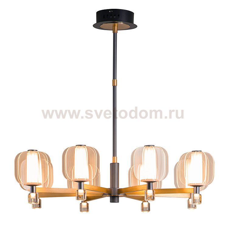 Серия люстр с плафонами из прозрачных пластин на металлических рожках CARINA ImperiumLoft 167473-26