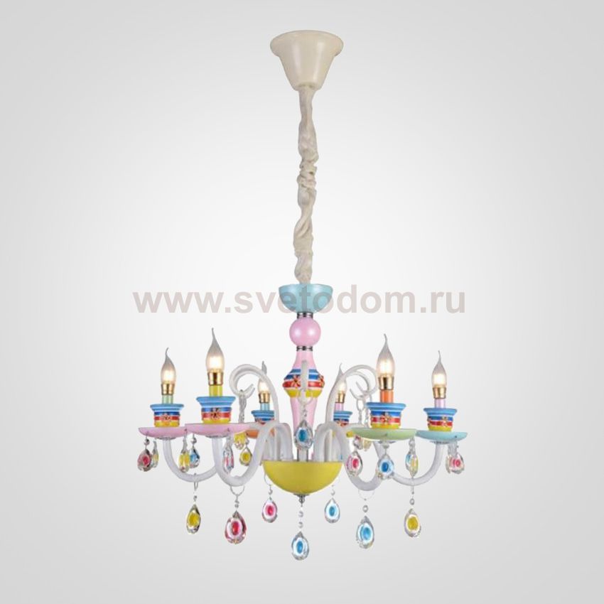 Разноцветная люстра TEATIME 6 ImperiumLoft 167615-26