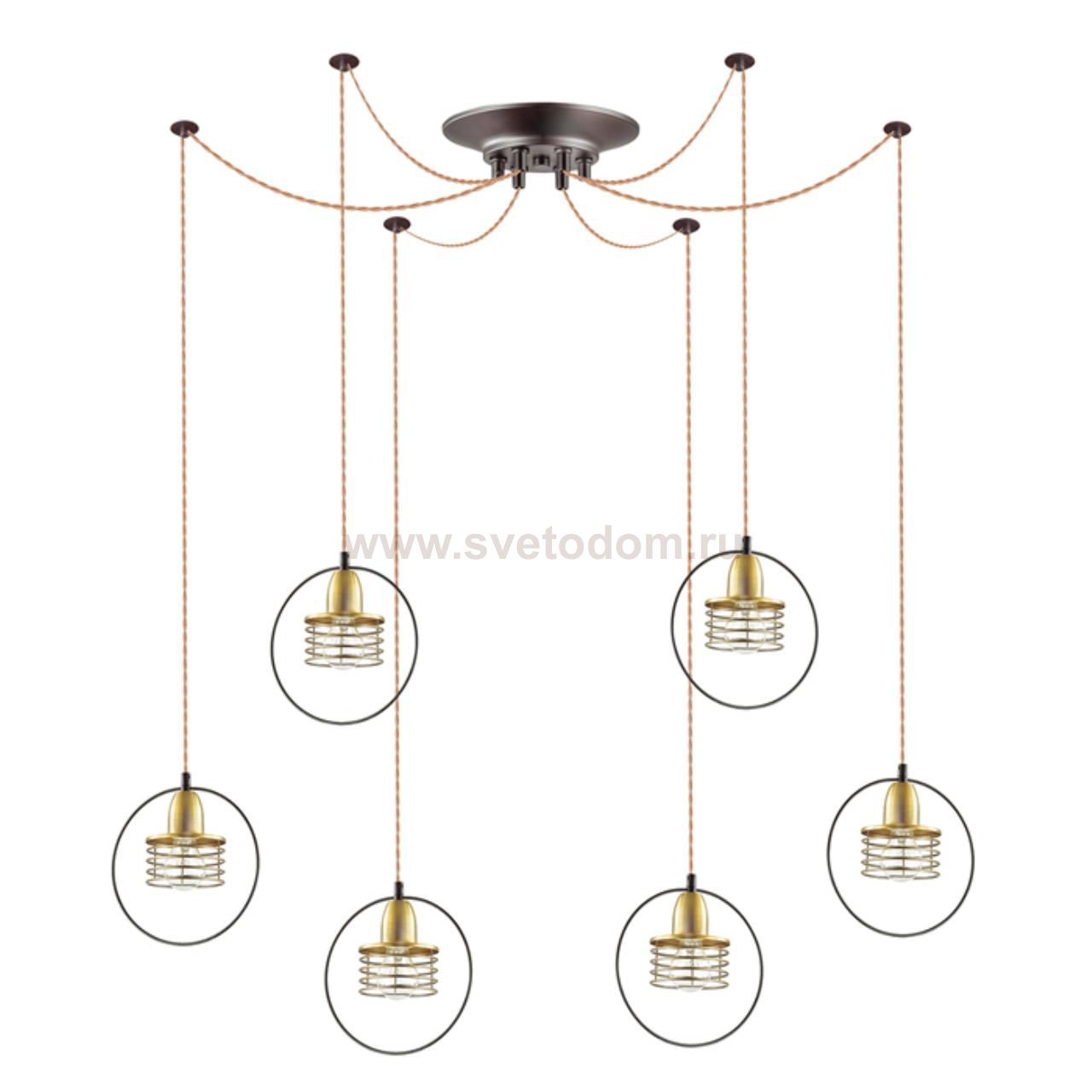 Люстра «паук» с пятью подвесами FESTER ImperiumLoft 167770-26