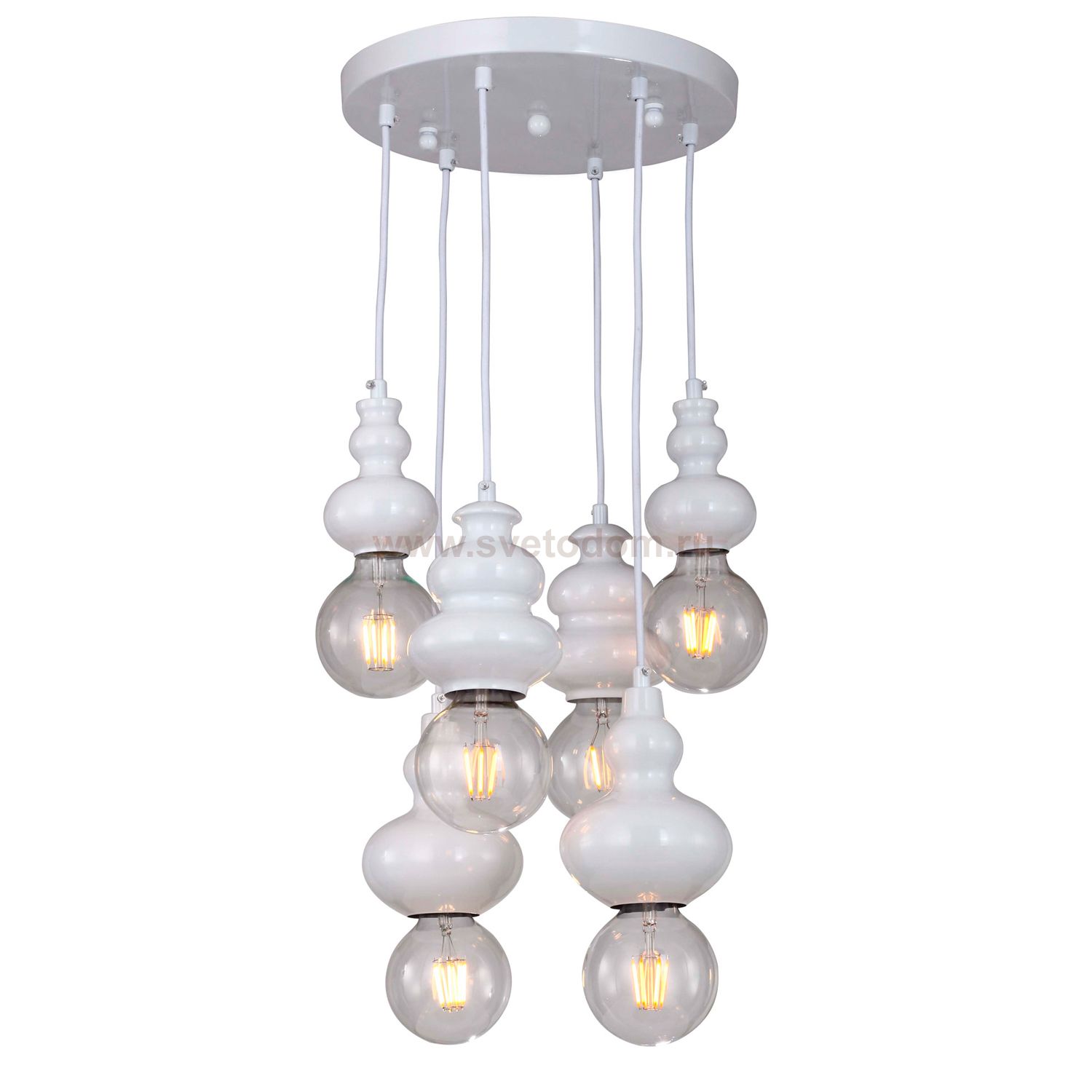Люстра белая подвесная Favourite 1682-6P Bibili