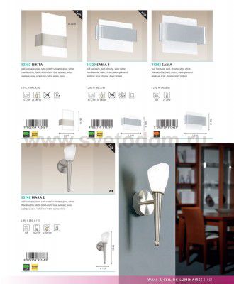 Настенно-потолочный светильник Eglo 95748 MARA 2