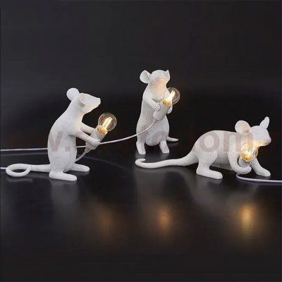 Настольная лампа Mouse Lying белый ImperiumLoft 168481-22