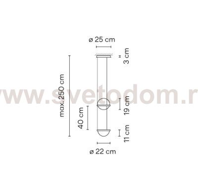 Подвесной светильник PALMA Wall lamp шар + вазон ImperiumLoft 168489-22