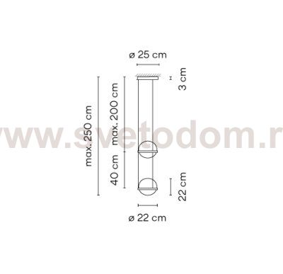 Подвесной светильник PALMA Wall lamp 2 шара ImperiumLoft 168490-22