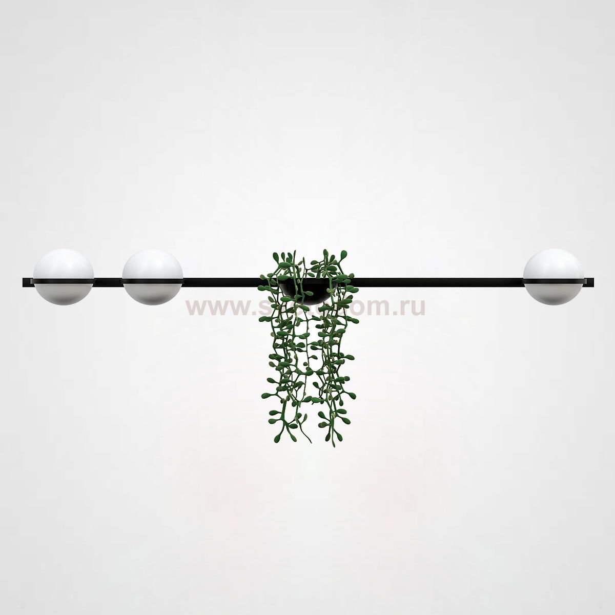 Бра PALMA Wall lamp 3 шара + 1 вазон горизонтальная ImperiumLoft 168498-22