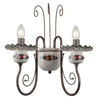 Настенный светильник Escada Liana 169/2A E14*40W Antique green