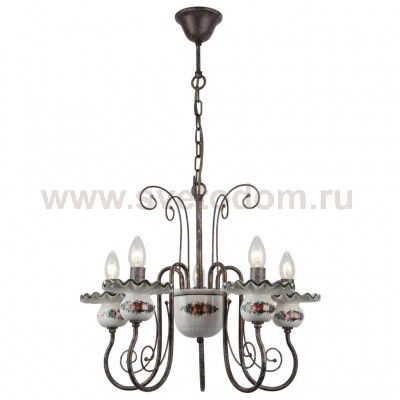 Подвесной светильник Escada Liana 169/5 E14*40W Antique green