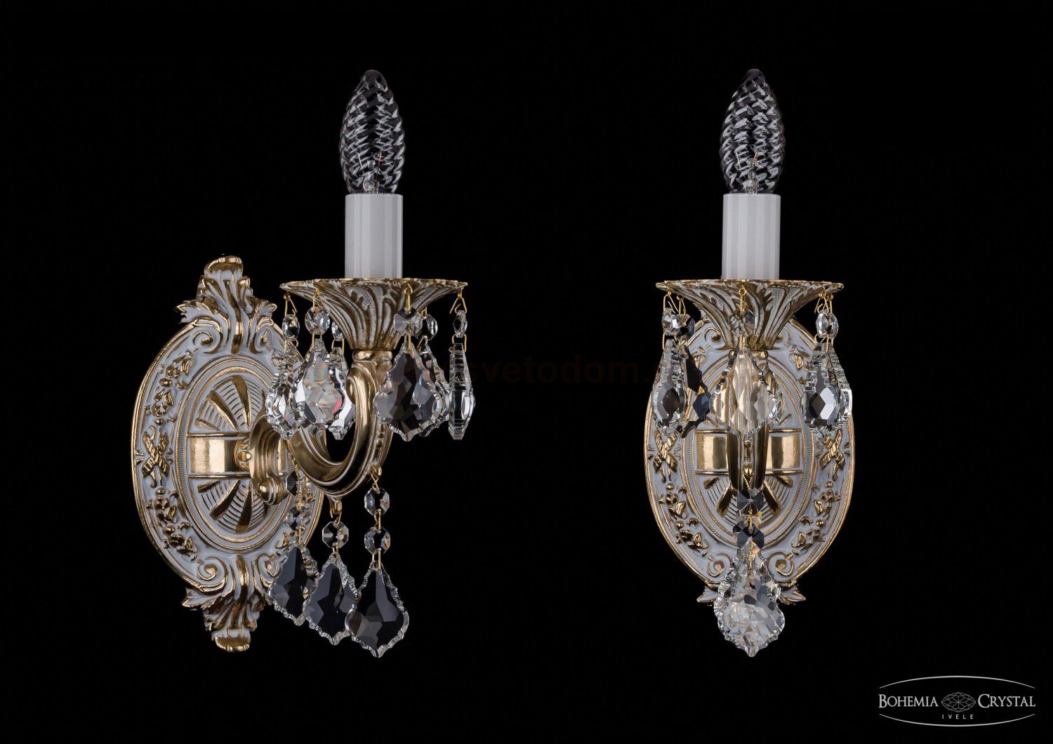 Светильник настенный бра Bohemia Ivele 1700/1/A/GW/Leafs