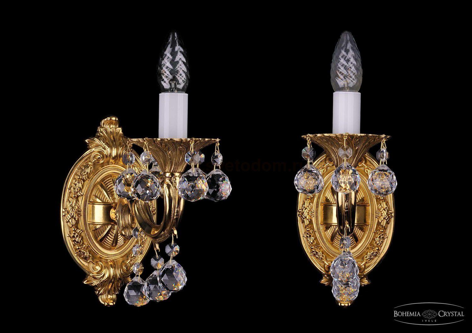 Светильник настенный бра Bohemia Ivele 1700/1/B/G/Balls