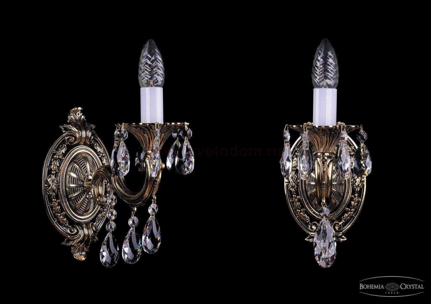 Светильник настенный бра Bohemia Ivele 1700/1/B/GB