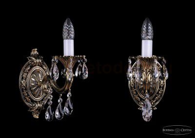 Светильник настенный бра Bohemia Ivele 1702B/1/175/B/GB