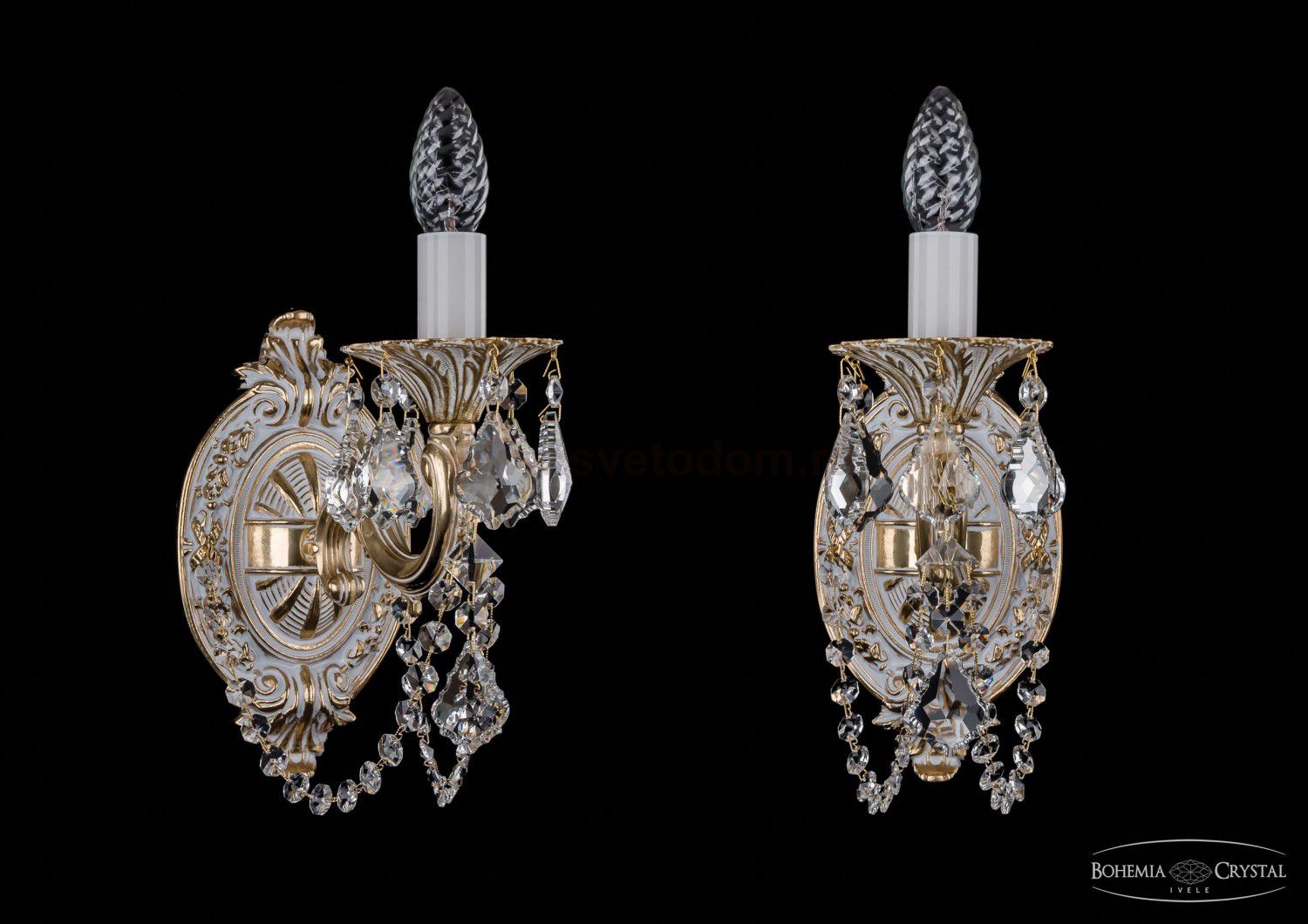 Светильник настенный бра Bohemia Ivele 1700/1/C/GW/Leafs