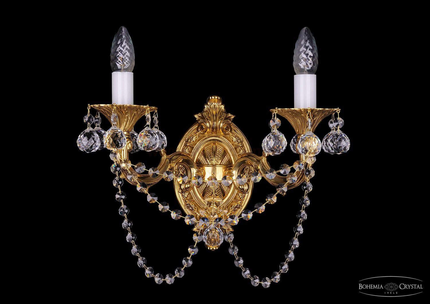 Светильник настенный бра Bohemia Ivele 1700/2/C/G/Balls