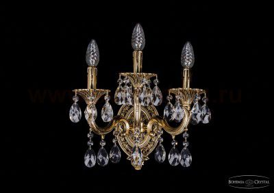 Светильник настенный бра Bohemia Ivele 1702B/2+1/CK175IV+UP125IV/A/GB