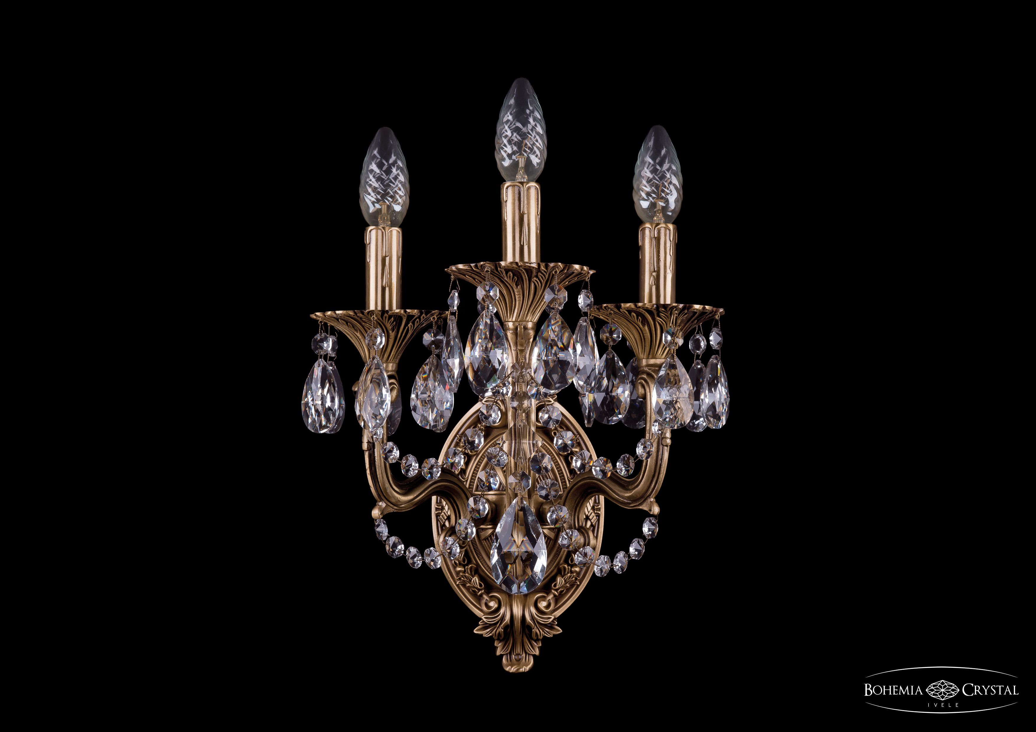 Светильник настенный бра Bohemia Ivele 1700/3/110+150/C/FP