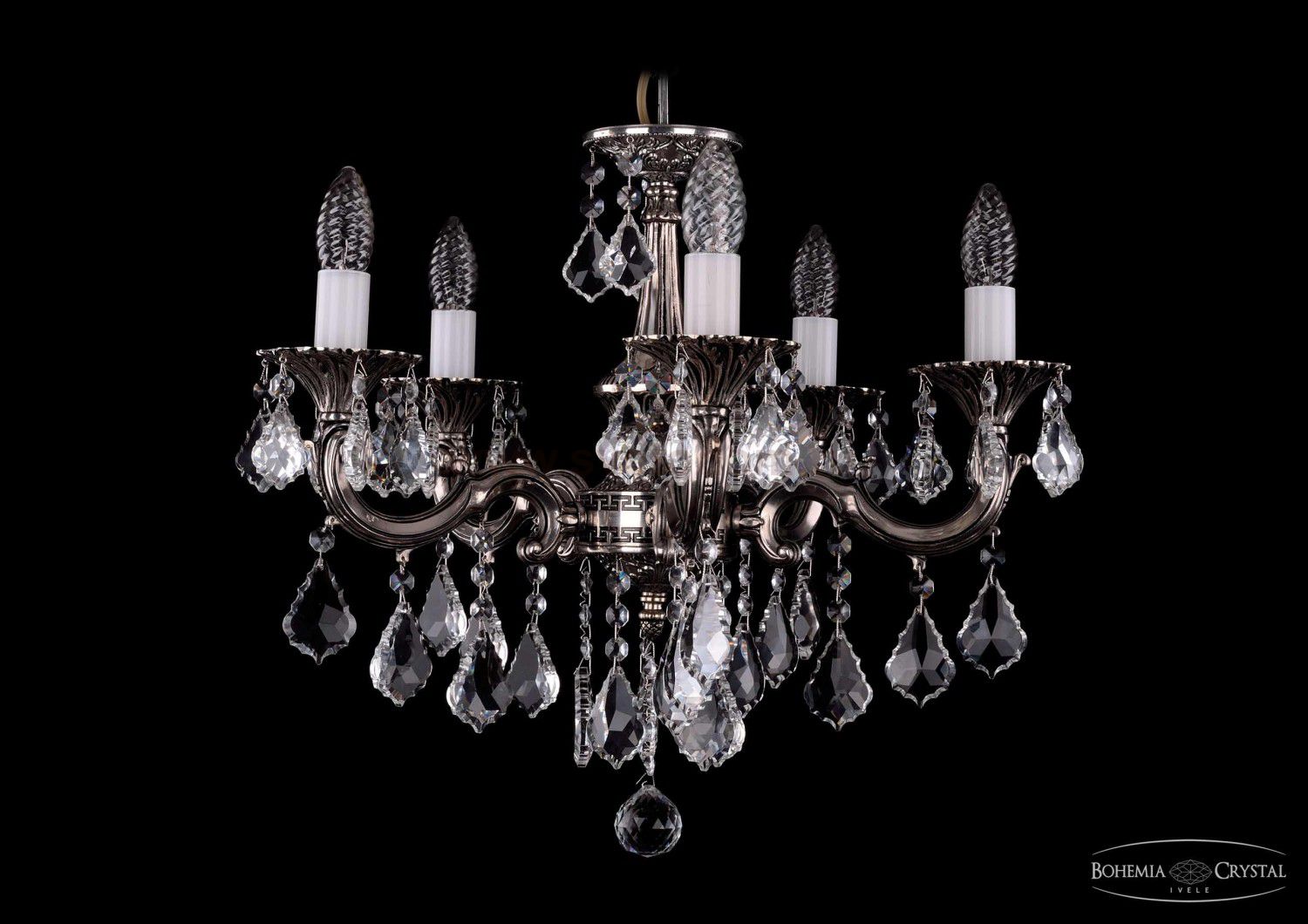 Люстра хрустальная Bohemia Ivele 1701/5/B/NB/Leafs