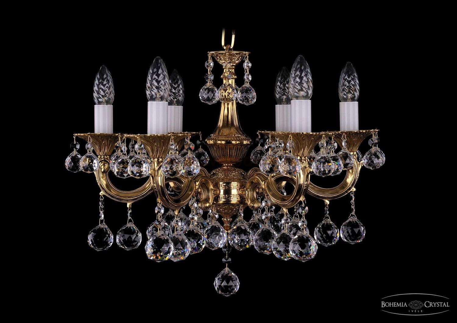 Люстра хрустальная Bohemia Ivele 1701/6/A/G/Balls