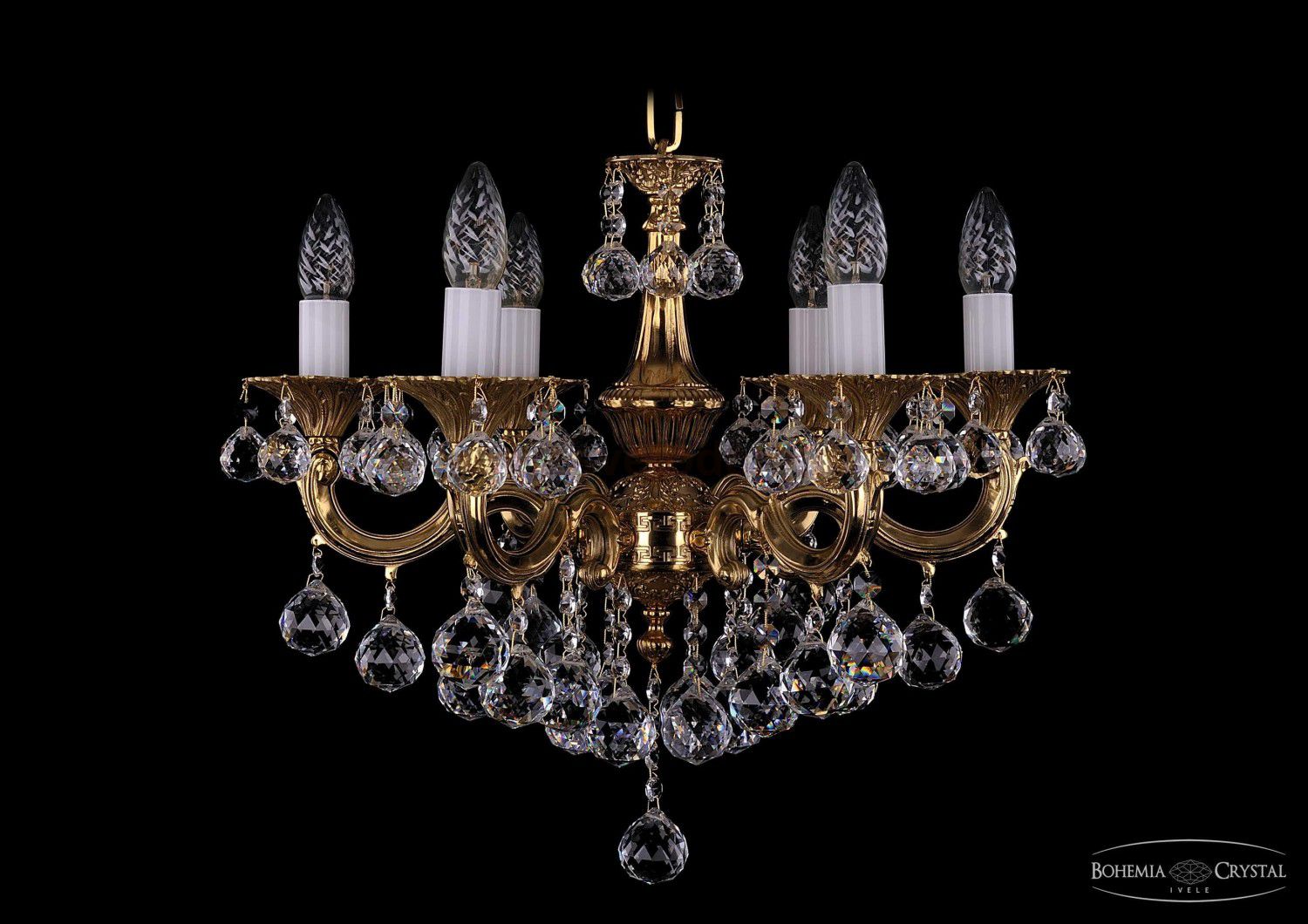 Люстра хрустальная Bohemia Ivele 1701/6/B/G/Balls