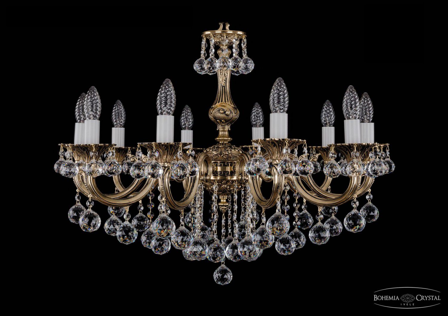 Люстра хрустальная Bohemia Ivele 1702/10/B/GB/Balls