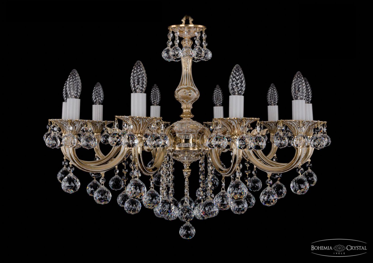 Люстра хрустальная Bohemia Ivele 1702/10/B/GW/Balls