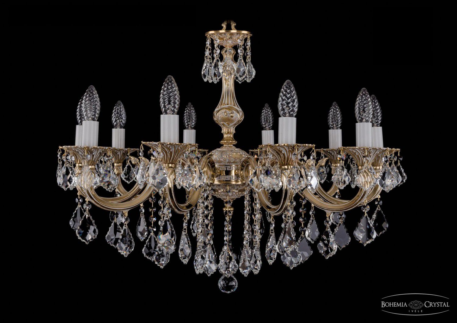 Люстра хрустальная Bohemia Ivele 1702/10/B/GW/Leafs
