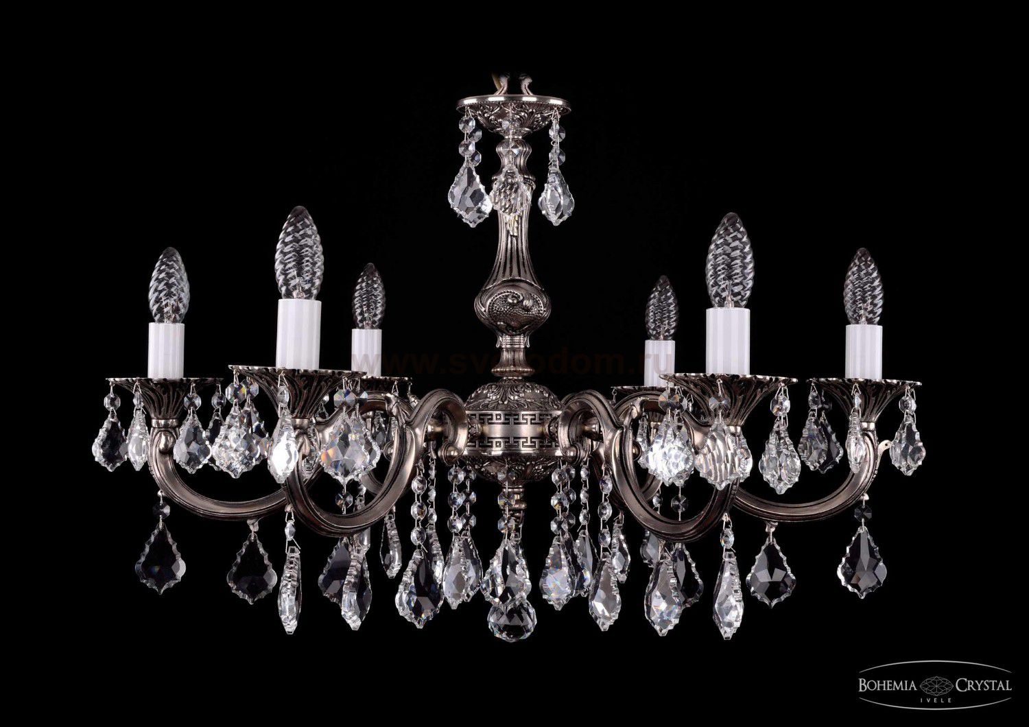 Люстра хрустальная Bohemia Ivele 1702/6/A/NB/Leafs