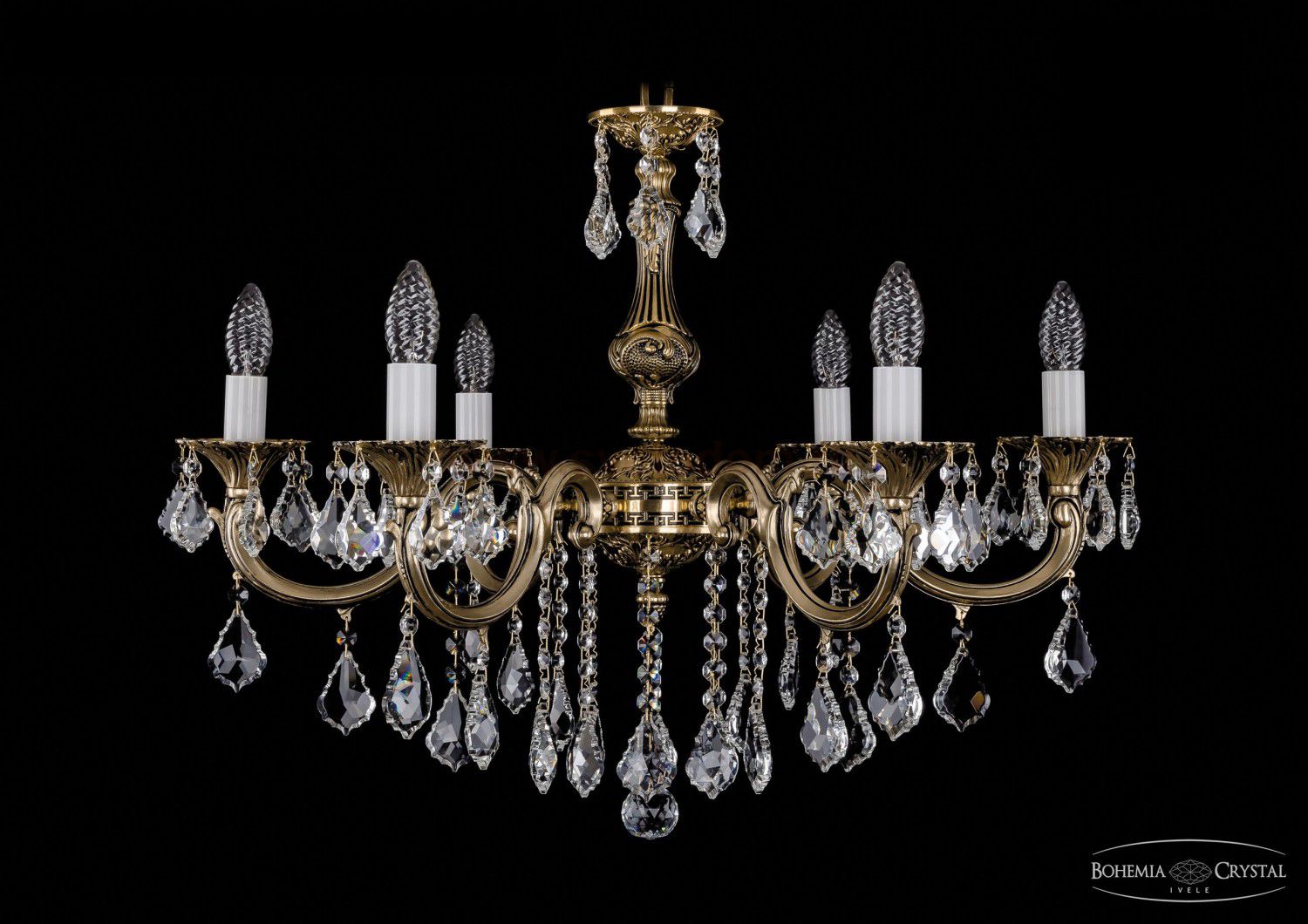 Люстра хрустальная Bohemia Ivele 1702/6/B/GB/Leafs