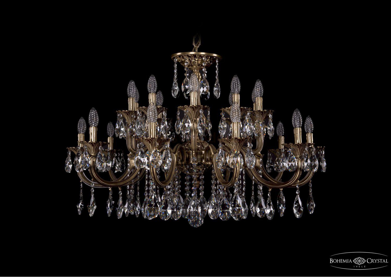 Люстра хрустальная Bohemia Ivele 1702/10+10/300+150/A/FP