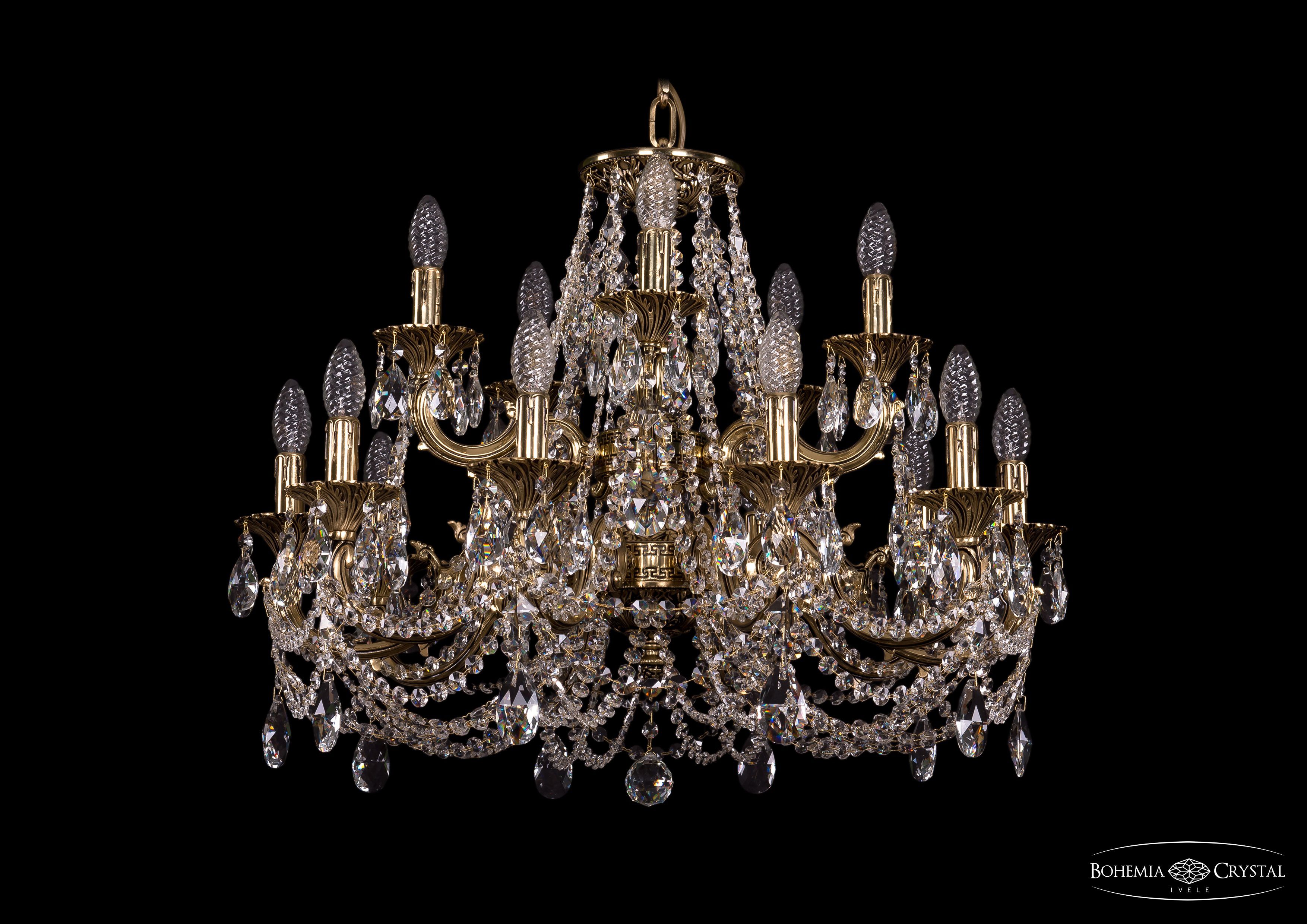 Люстра хрустальная Bohemia Ivele 1722/10+5/265+181/C/GB