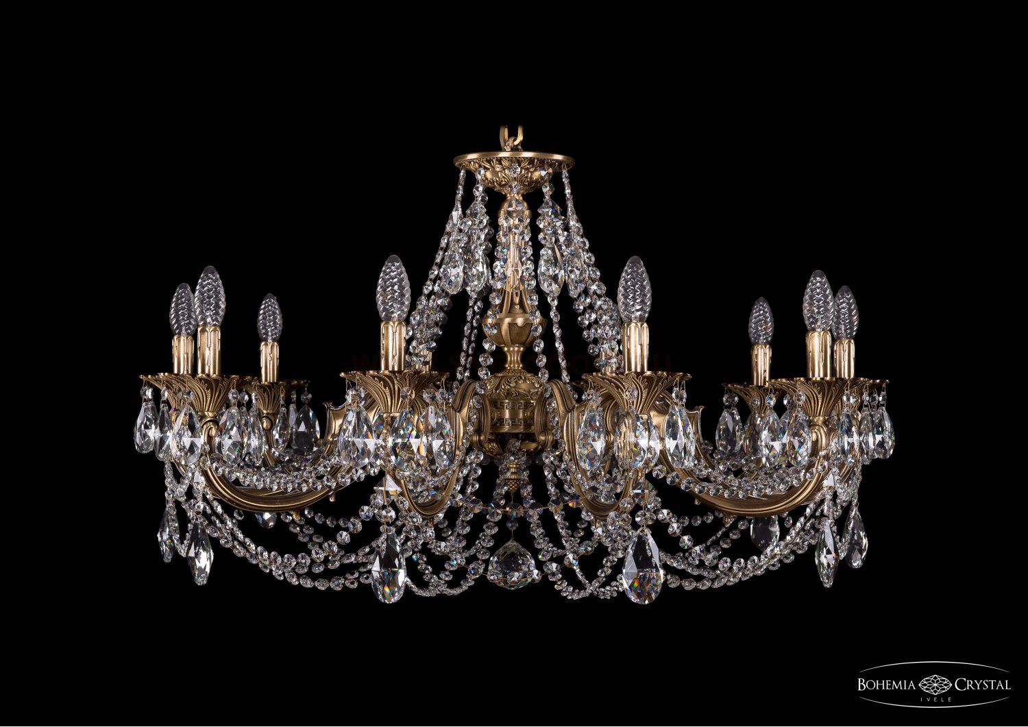 Люстра хрустальная Bohemia Ivele 1702/10/300/C/FP