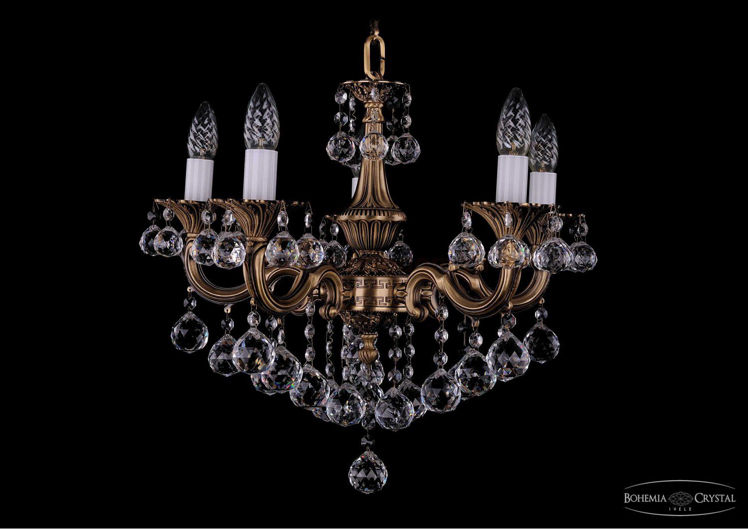 Люстра хрустальная Bohemia Ivele 1702/5/175/B/FP/Balls