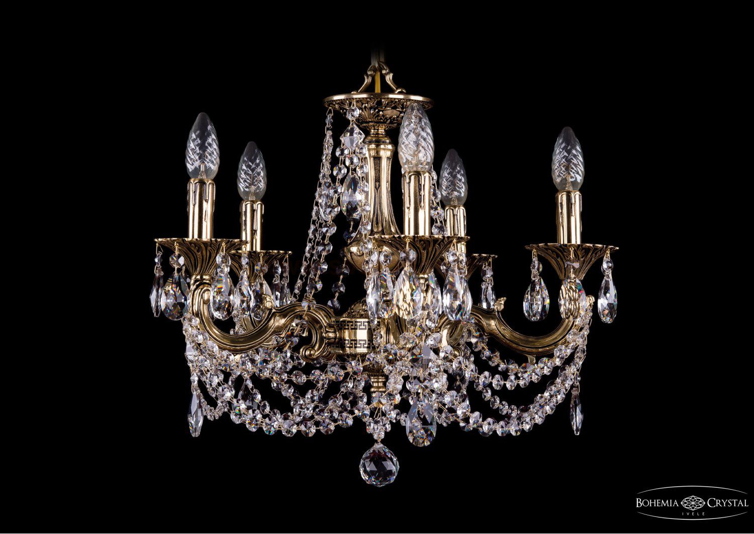 Люстра хрустальная Bohemia Ivele 1702/5/175/C/GB