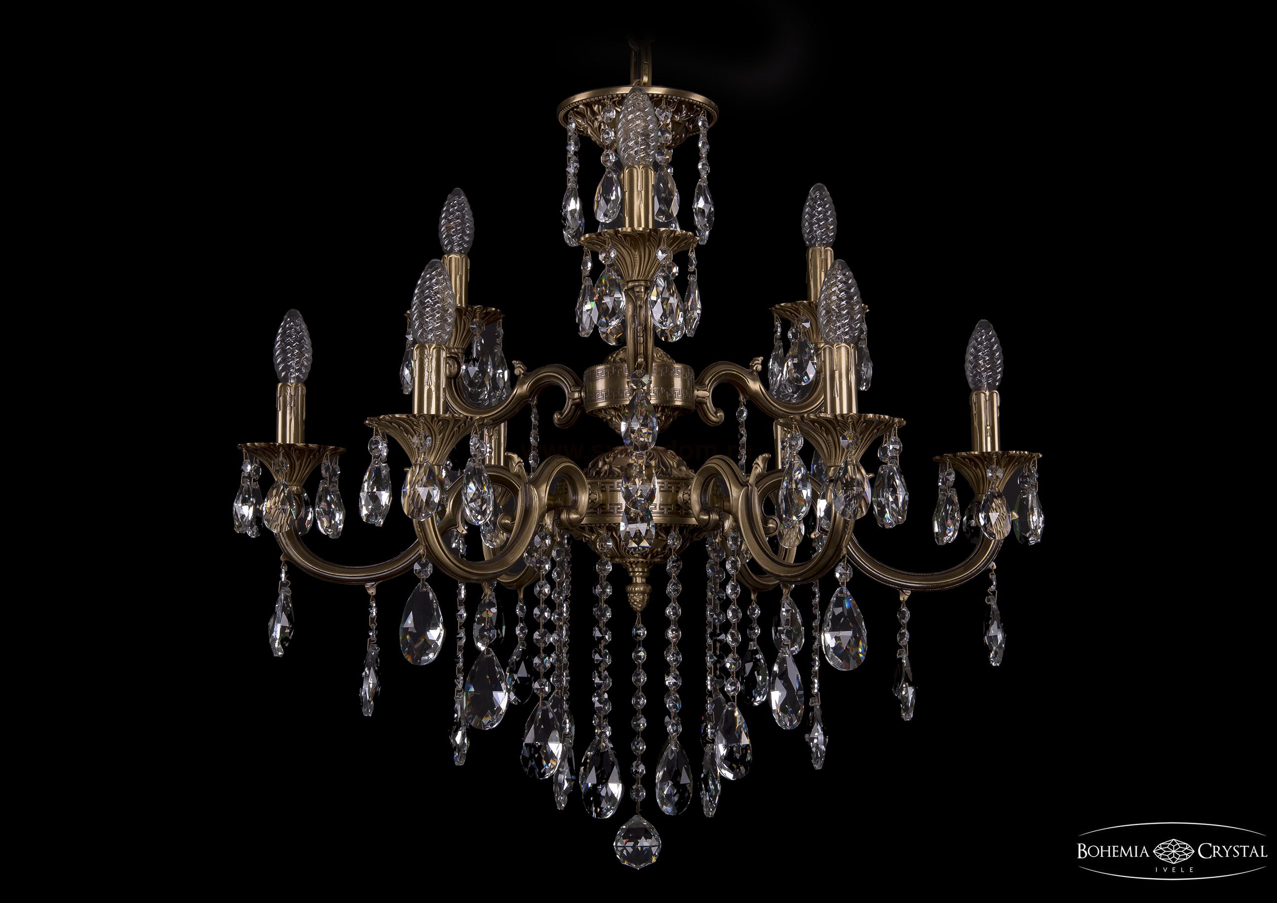 Люстра хрустальная Bohemia Ivele 1722/6+3/265+181/B/FP