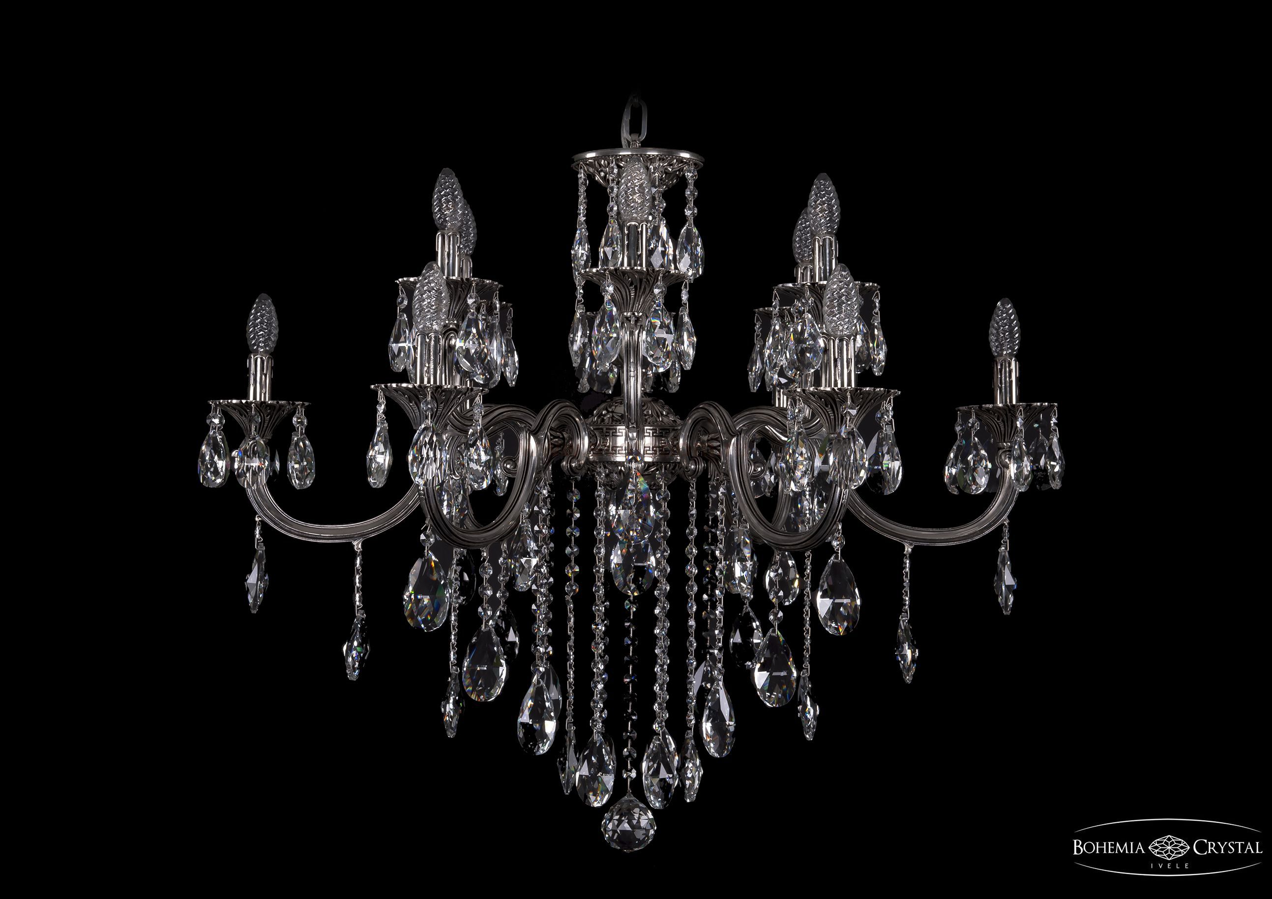 Люстра хрустальная Bohemia Ivele 1702/6+6/335+150/B/NB