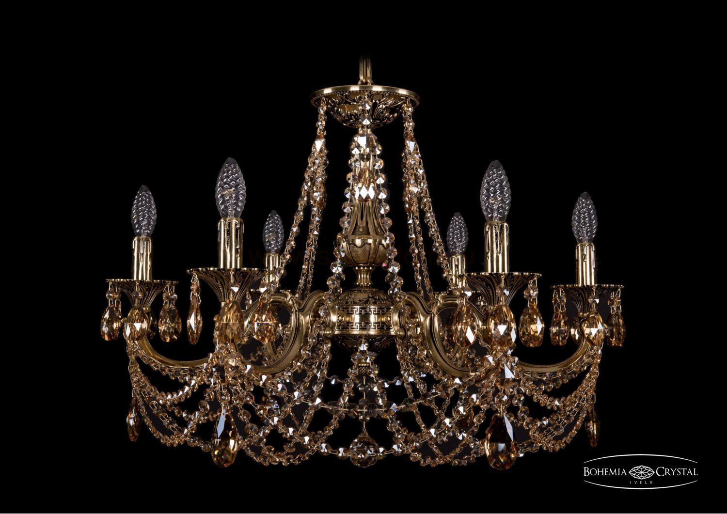 Люстра хрустальная Bohemia Ivele 1702/6/250/C/GB/R721