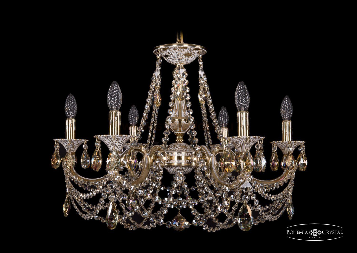 Люстра хрустальная Bohemia Ivele 1702/6/250/C/GW/R701