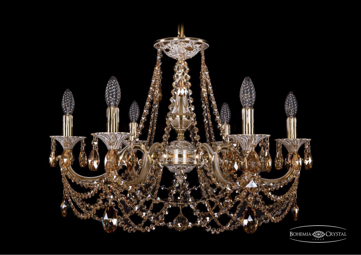 Люстра хрустальная Bohemia Ivele 1702/6/250/C/GW/R721