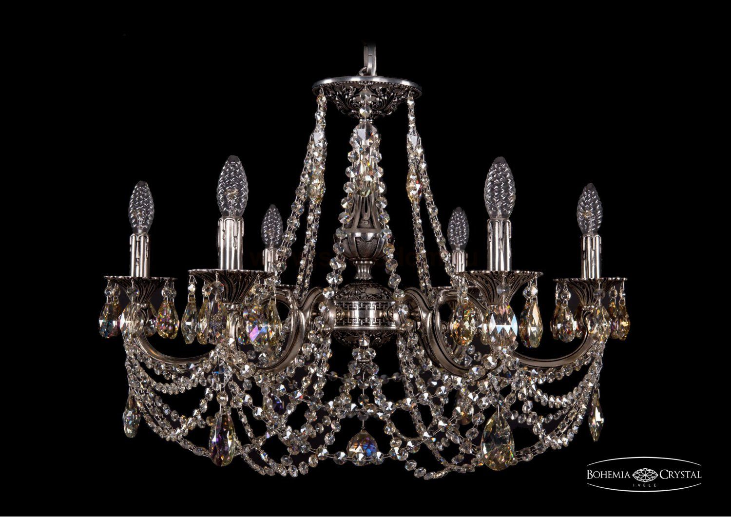 Люстра хрустальная Bohemia Ivele 1702/6/250/C/NB/R701