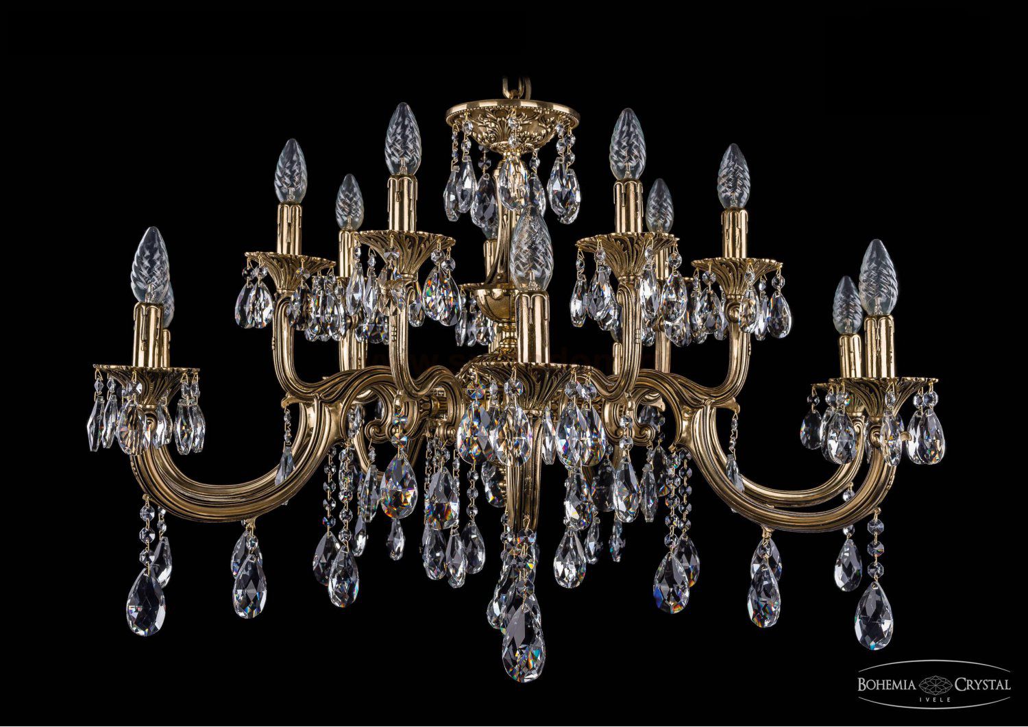 Люстра хрустальная Bohemia Ivele 1702/7+7/300+150/A/GB