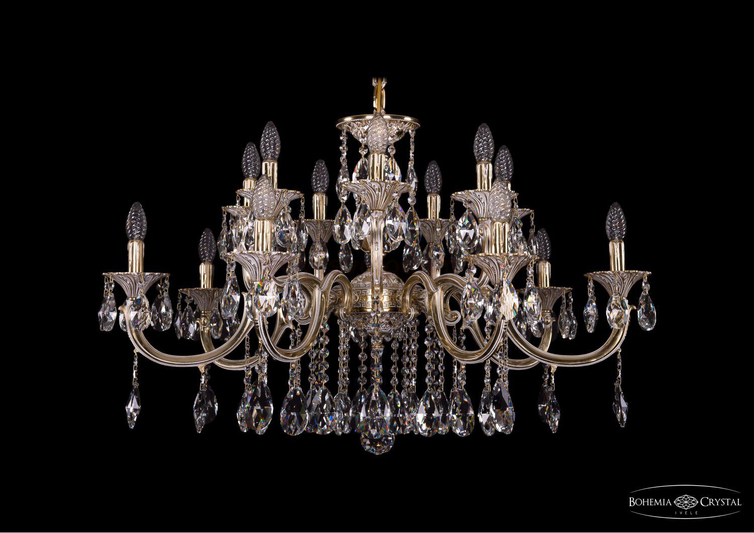 Люстра хрустальная Bohemia Ivele 1702/7+7/300+150/A/GW