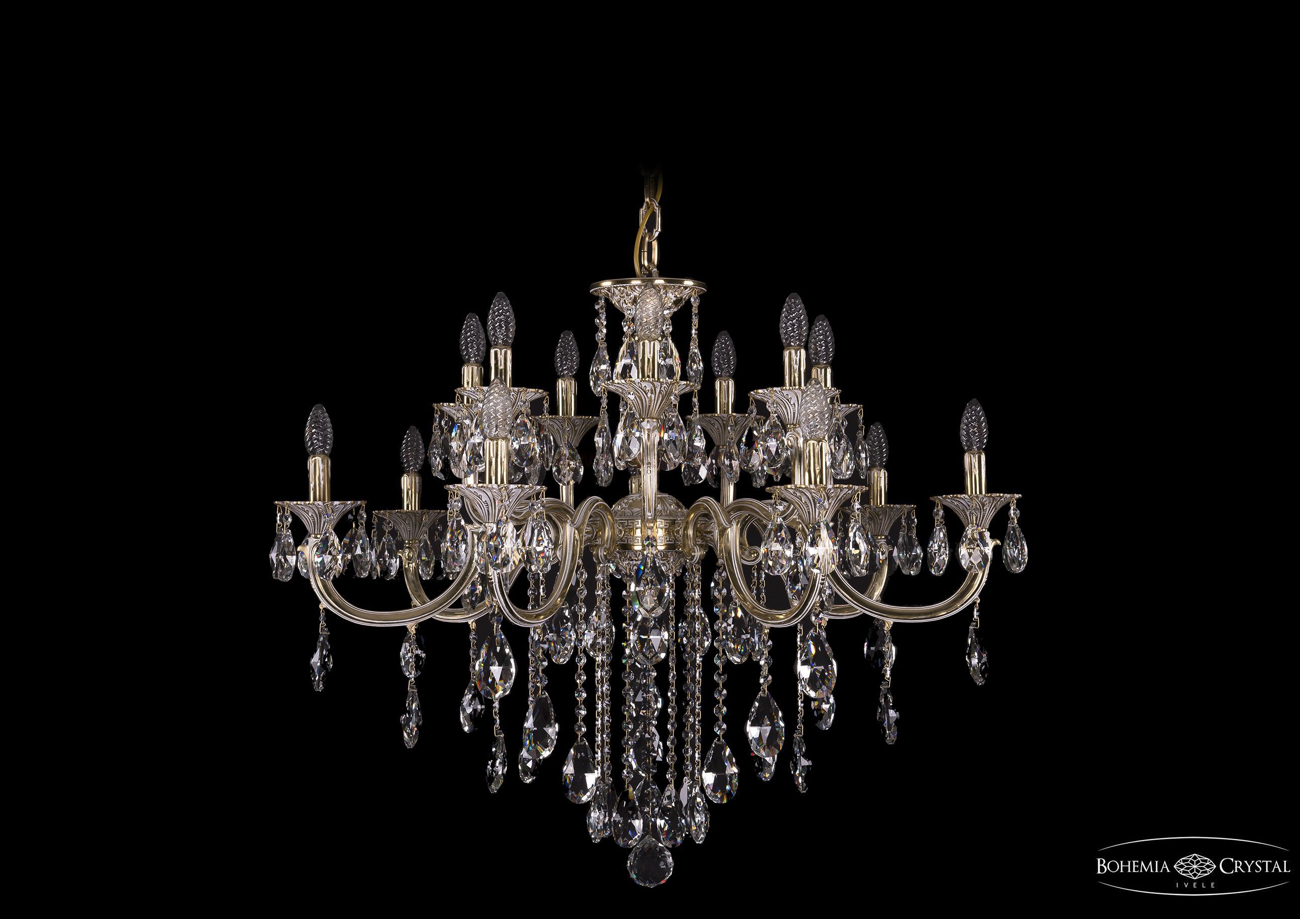 Люстра хрустальная Bohemia Ivele 1702/7+7/335+150/B/GW