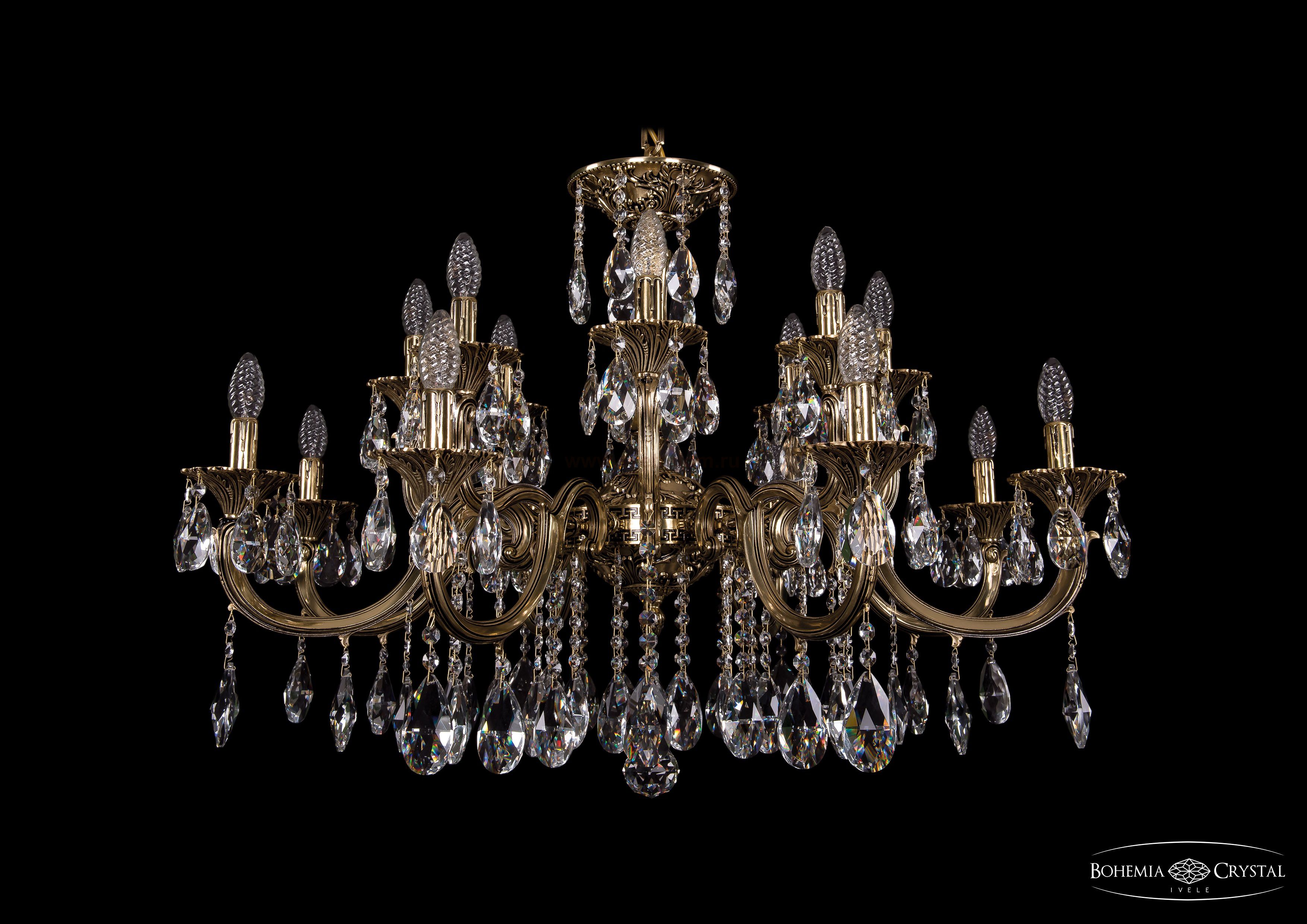Люстра хрустальная Bohemia Ivele 1702/8+8/335+150/A/GB