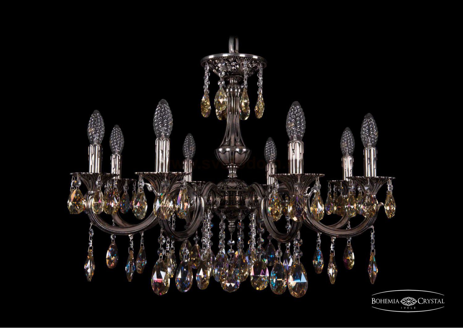 Люстра хрустальная Bohemia Ivele 1702/8/250/A/NB/K701