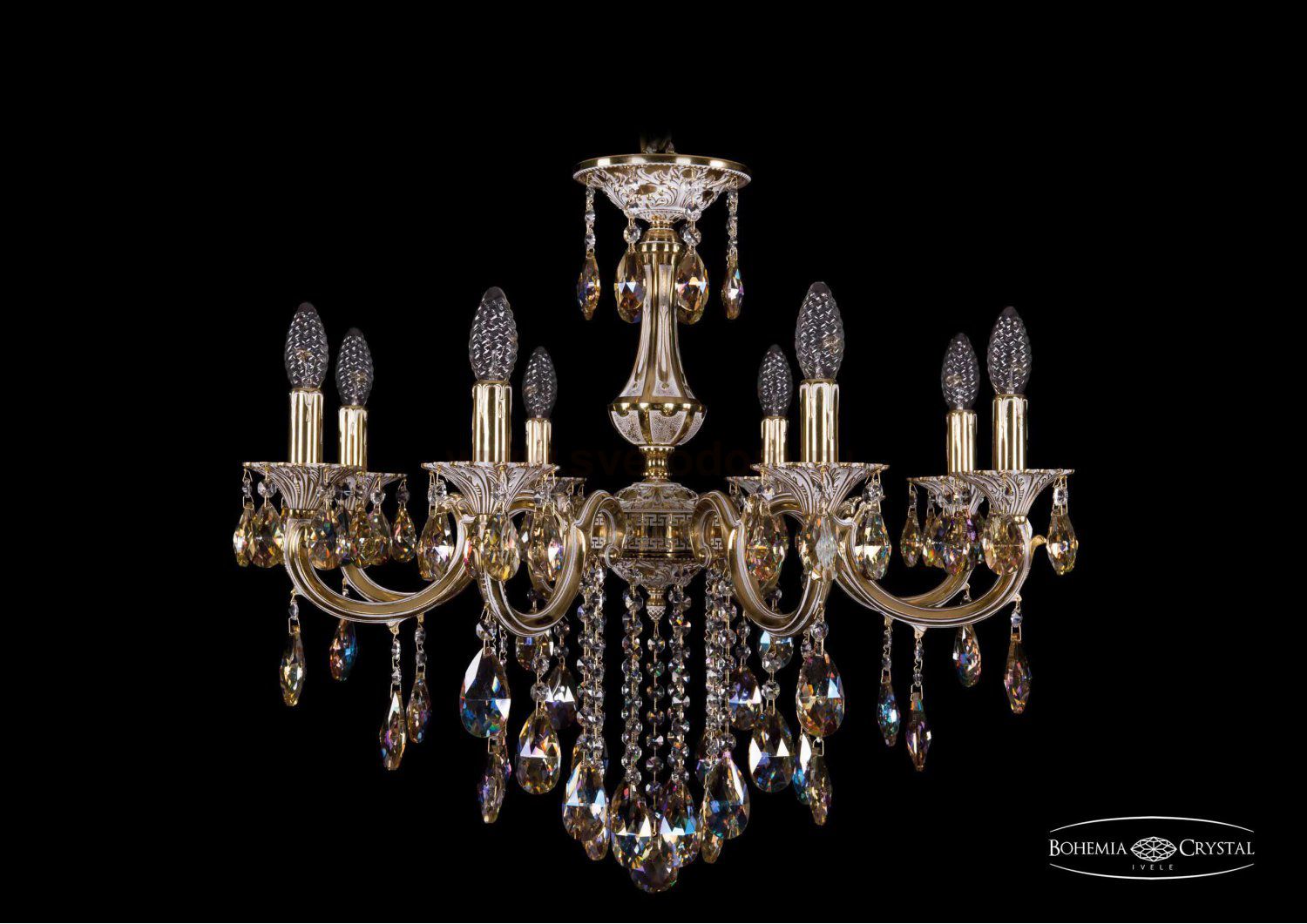 Люстра хрустальная Bohemia Ivele 1702/8/250/B/GW/K701