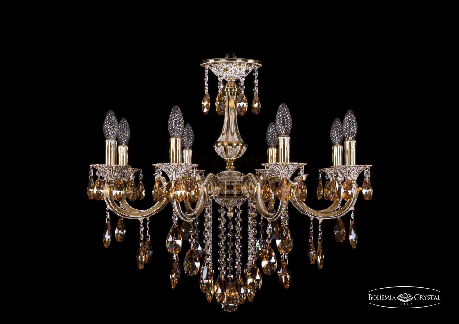 Люстра хрустальная Bohemia Ivele 1702/8/250/B/GW/K721