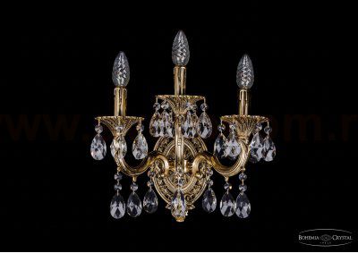 Светильник настенный бра  Bohemia Ivele 1702B/2+1/CK175IV+UP125IP/A/GB