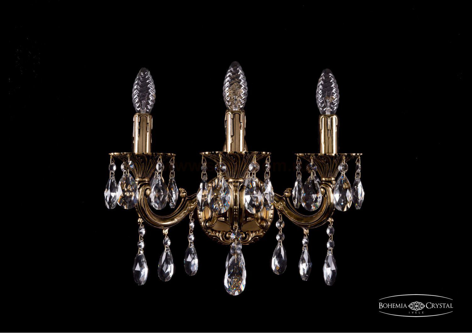 Светильник настенный бра Bohemia Ivele 1702B/3/175/A/GB