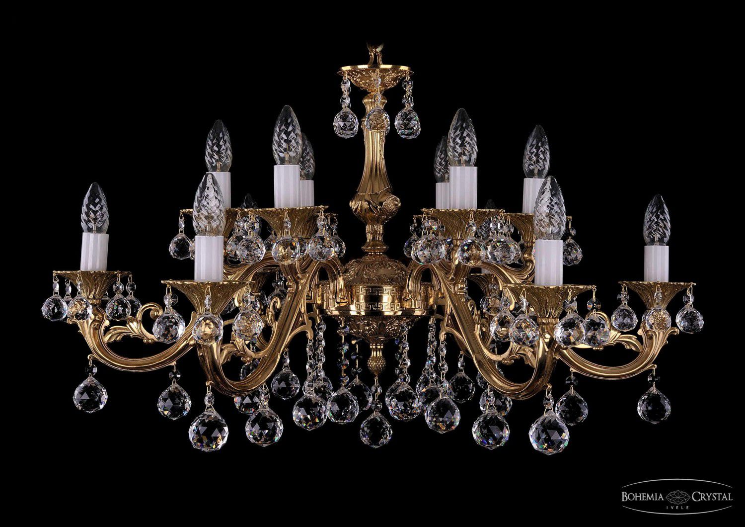 Люстра хрустальная Bohemia Ivele 1703/12/A/G/Balls