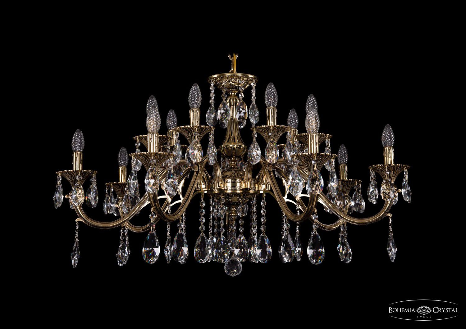Люстра хрустальная Bohemia Ivele 1703/14/360/A/GB