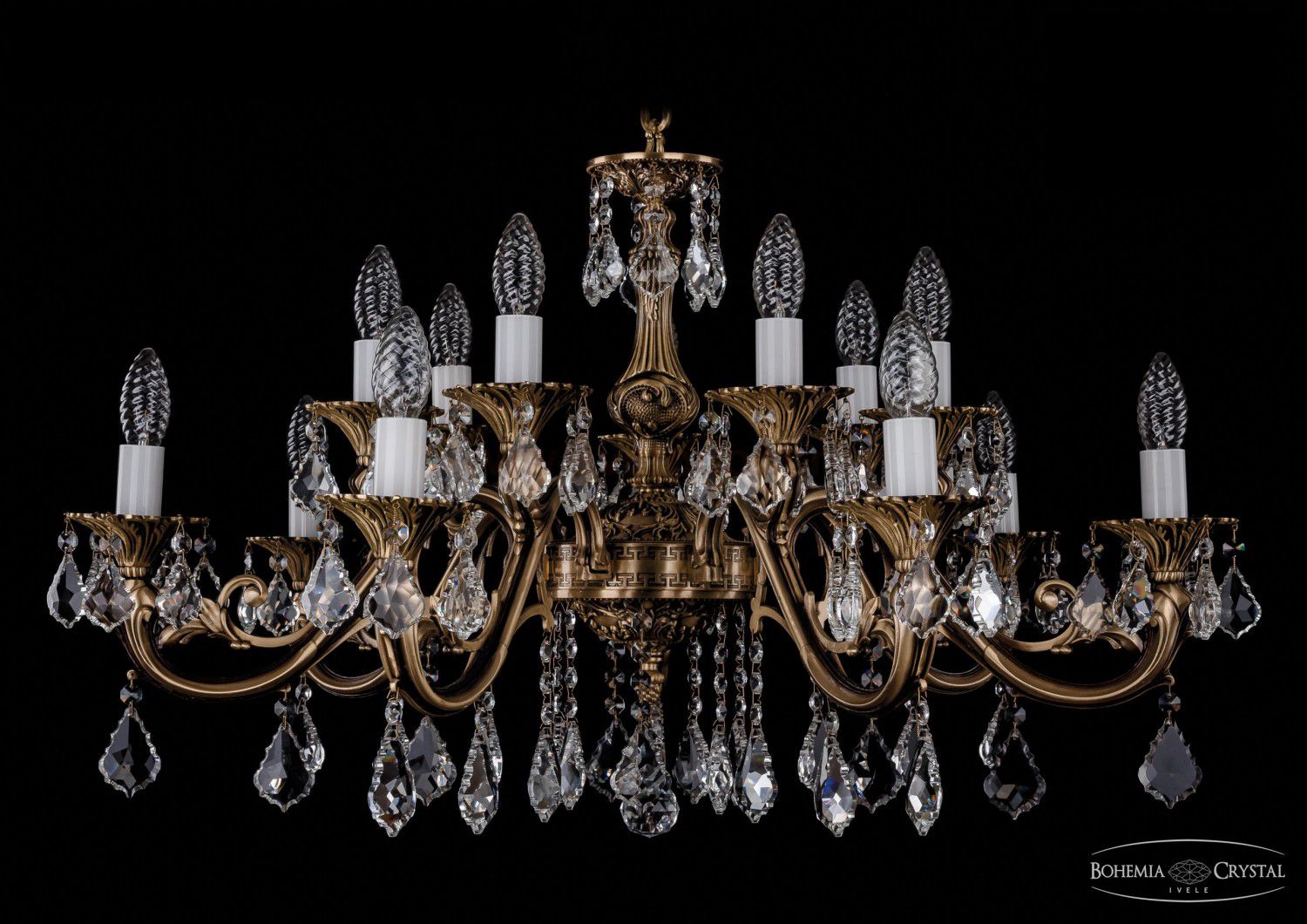 Люстра хрустальная Bohemia Ivele 1703/14/A/FP/Leafs